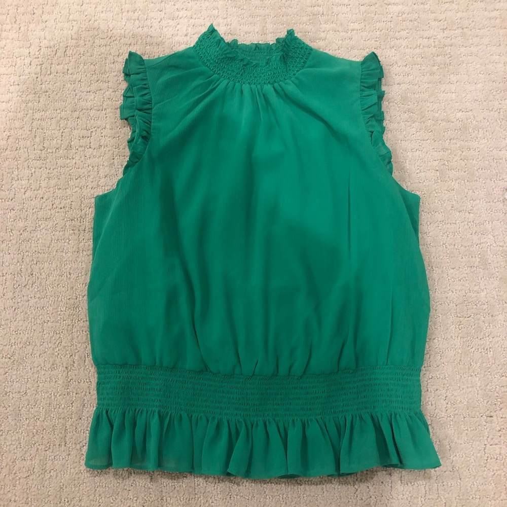JCREW Smocked Blouse. Size 4.